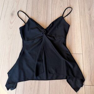 Tiger Mist Black Open Tank Top